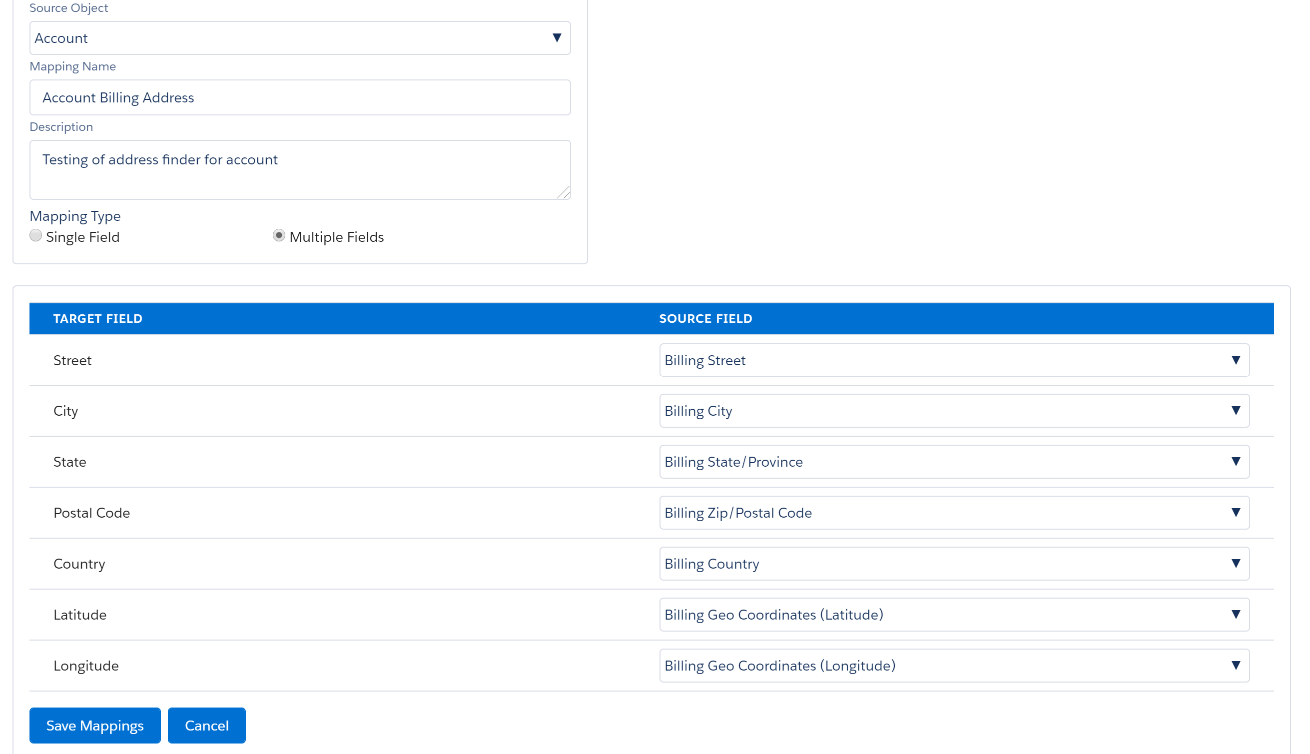 screenshot of Address Finder